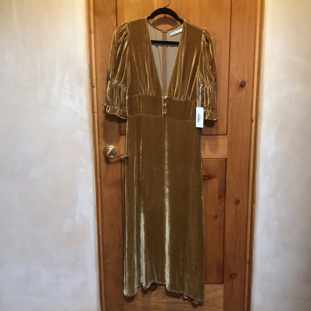 reformation velvet maura dress, 8